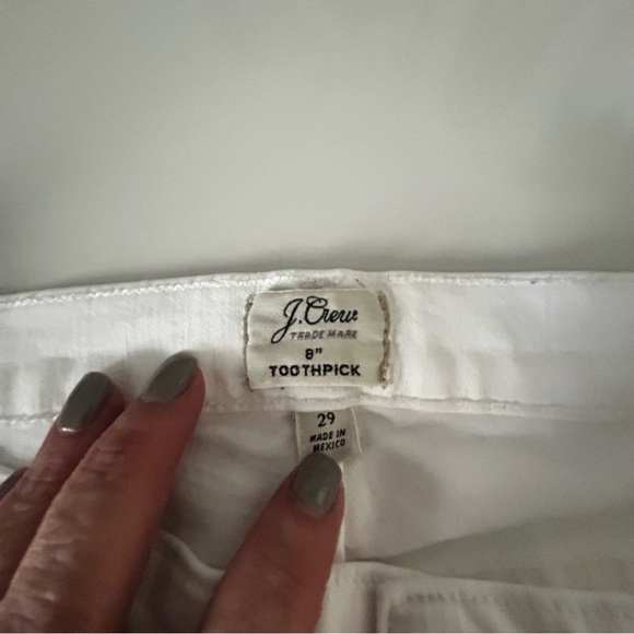 J. Crew White Straight Leg Jeans Size 8 Toothpick - Picture 5 of 7